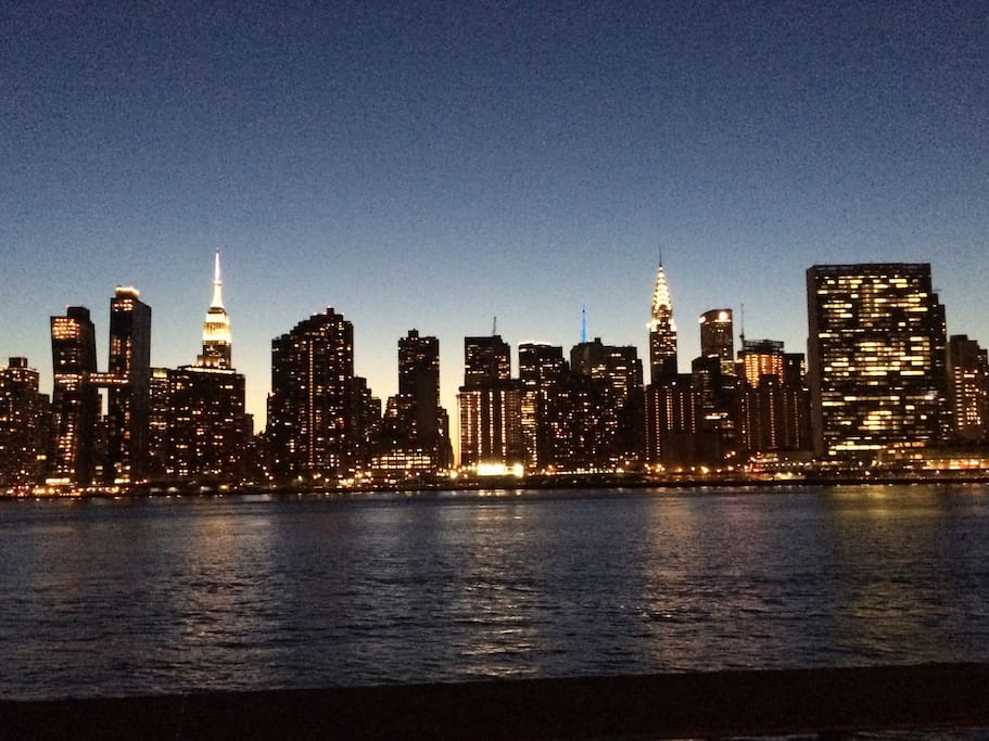 You are 2 blocks away from this stunning view and only one subway stop away from actually being in Manhattan