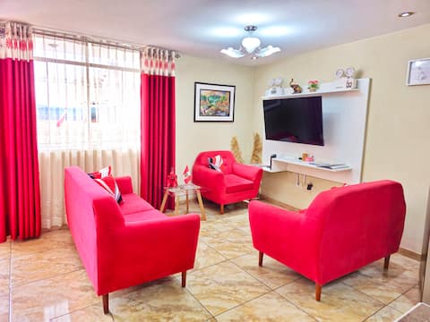 Private apartment in safe area 10 min from airport