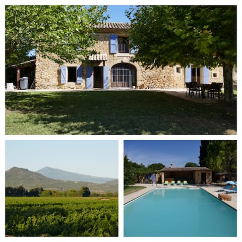 Idyllic farmhouse big heated pool & private garden