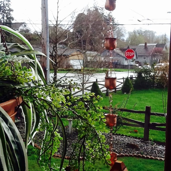 Listen to the rain trickle down the bells