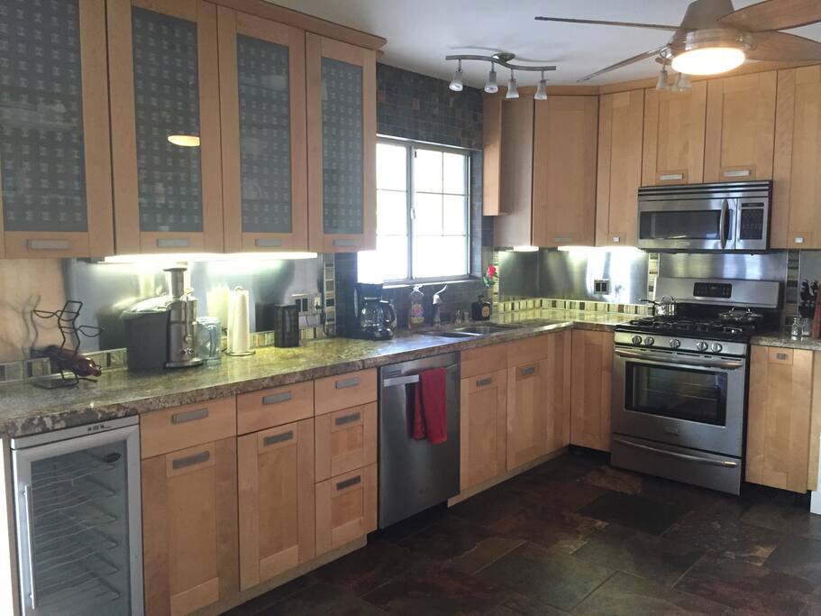 huge fully stocked kitchen
