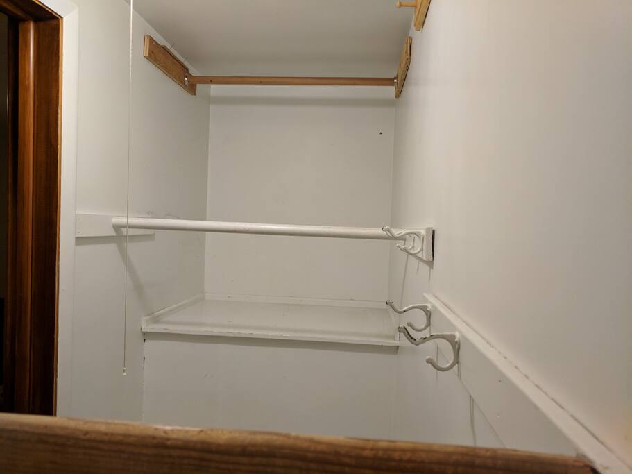 Closet Interior - Three Hang Bars, Eight Strong Hooks