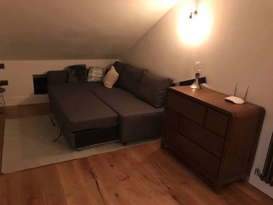Spacious living room with Sofa bed