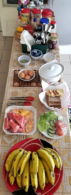 Breakfast included in room rate.