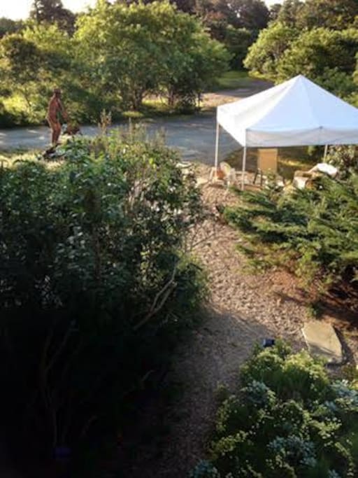 Outside seating space