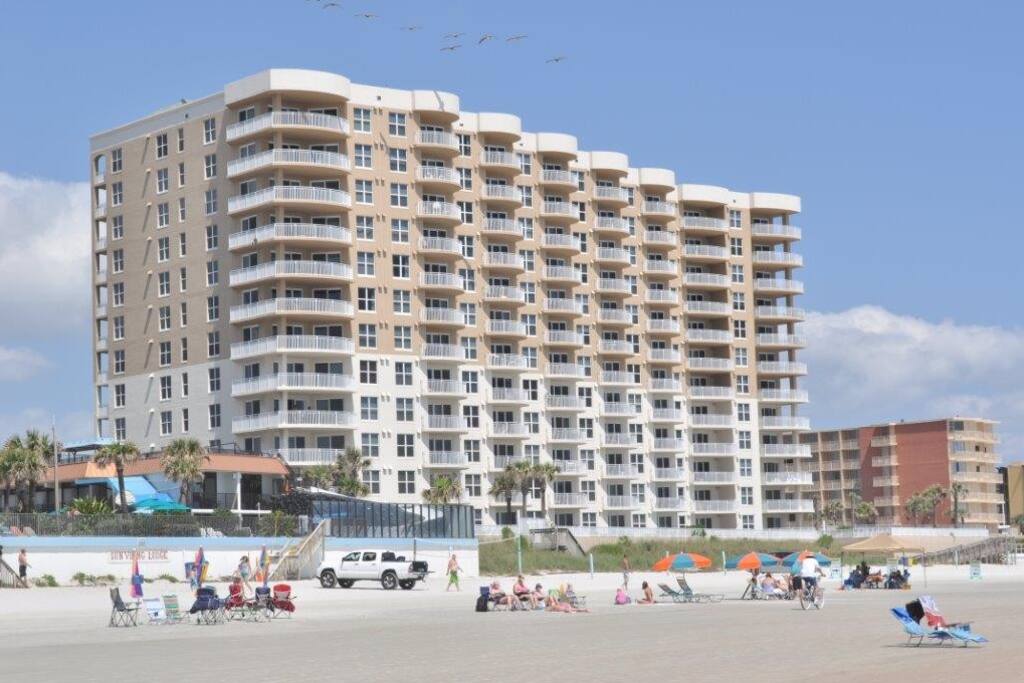 Right on the beach