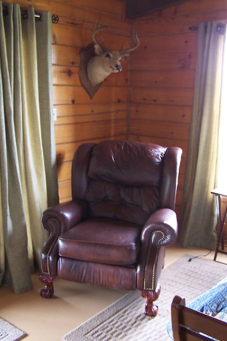 Comfy recliner in Cowboy King Room