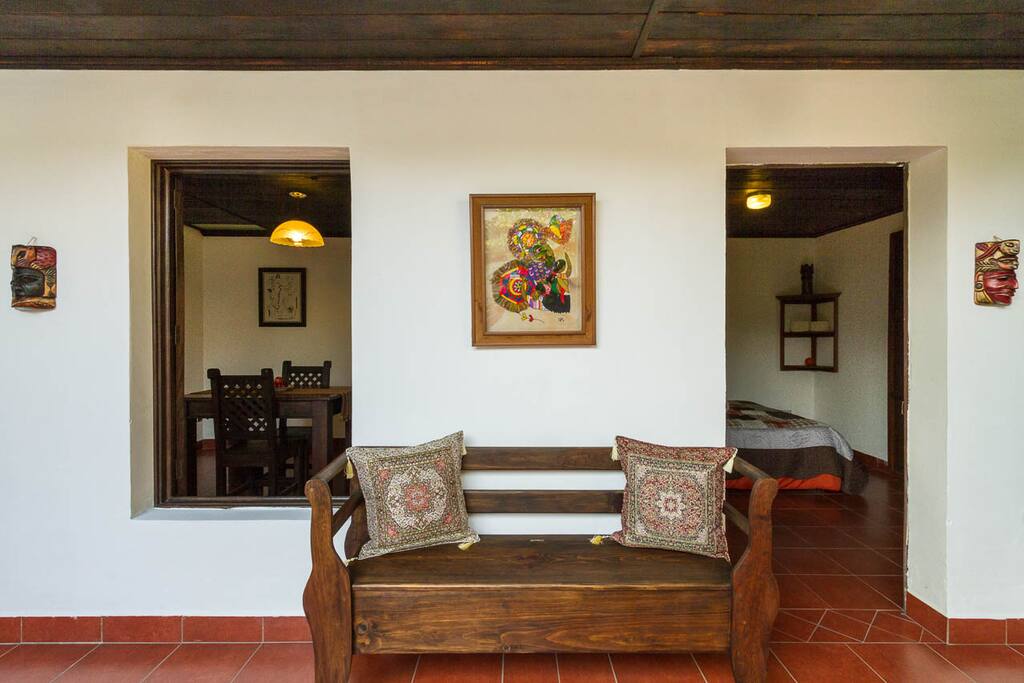 Eclectic details. A mixture of Mayan culture and the rest of the World.