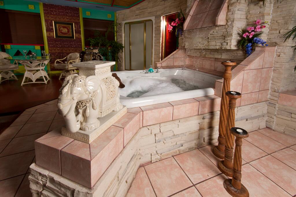 Waterfall Hot Tub.