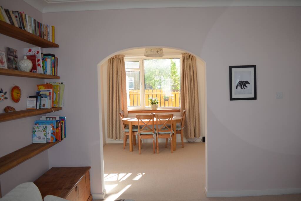 Dining area in living room