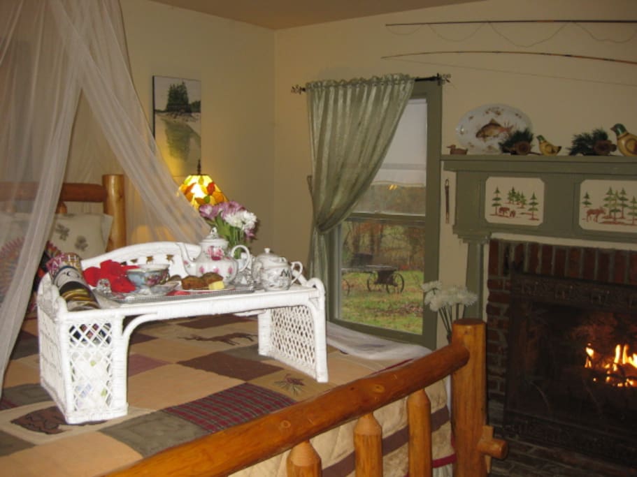 The Wilderness Room with ensuite bath is the perfect romantic place..