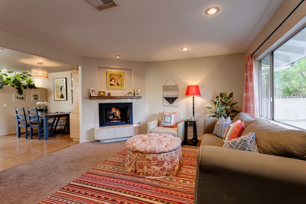 Welcome inside. Open layout leads to seating area and breakfast nook.