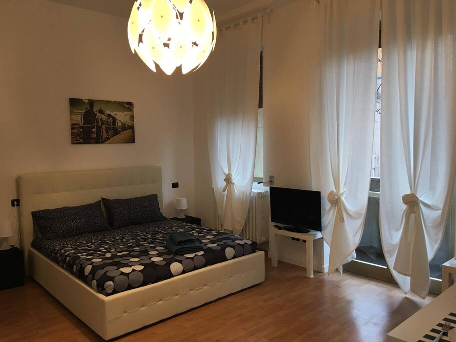 Stylish bedroom with plenty of daylight