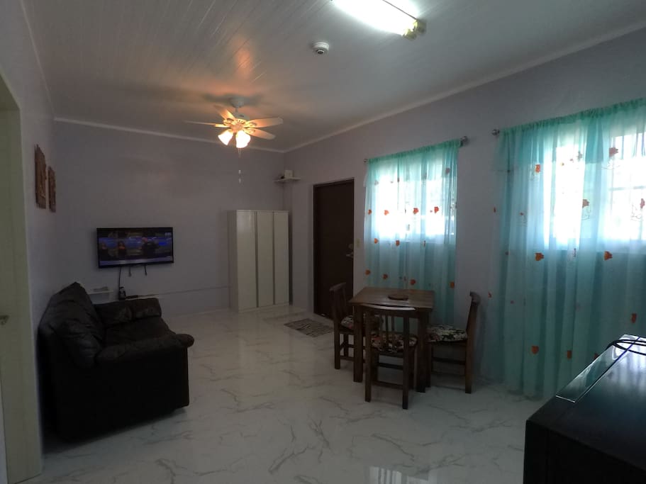 Spacious living and dining room