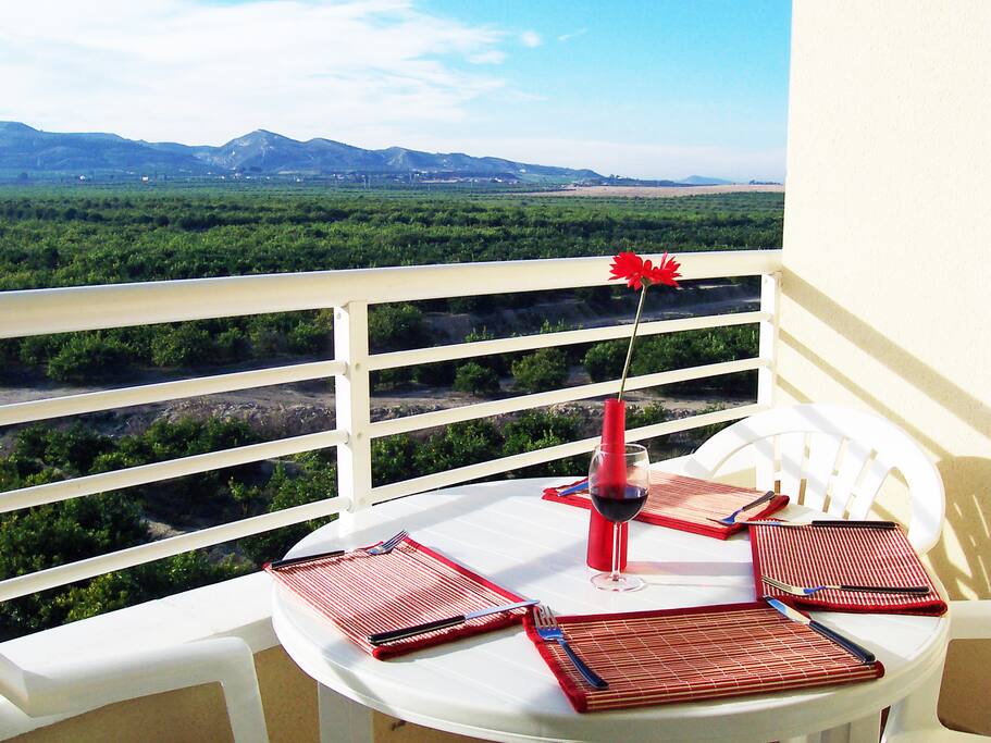 South Facing Balcony for Coffee. Or Wine!
