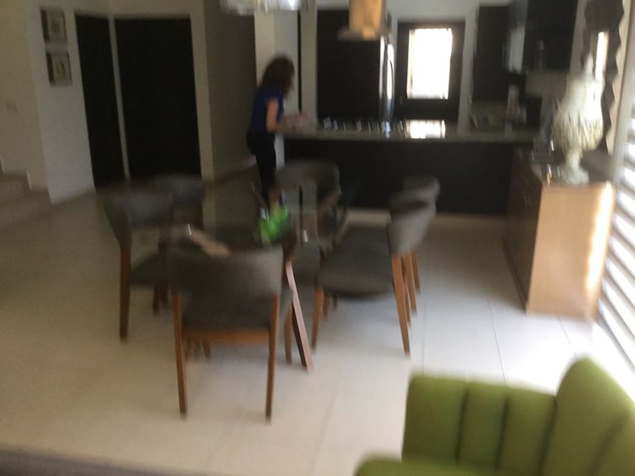 dining room and kitchen