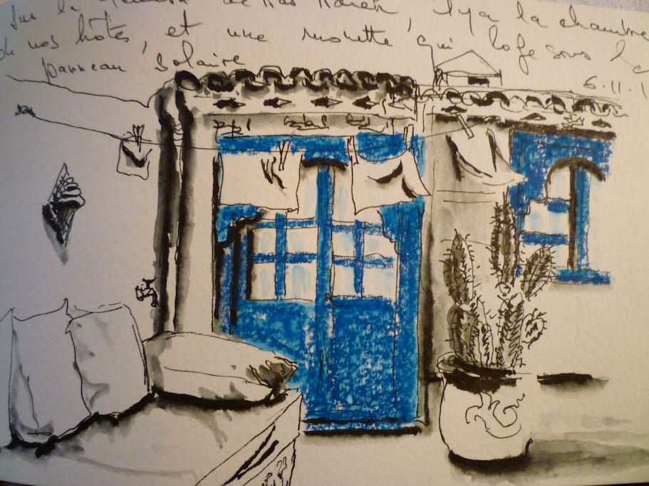 thank you so much Liza for this amazing painting of Dar Darek's roof terrace!