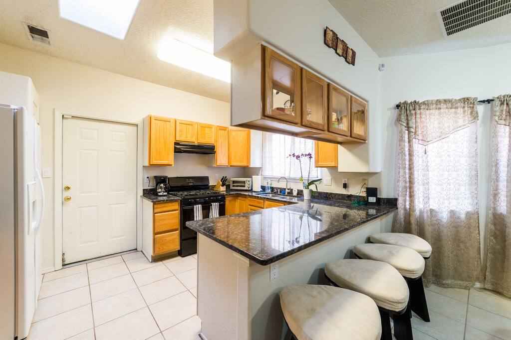 Kitchen view from living room