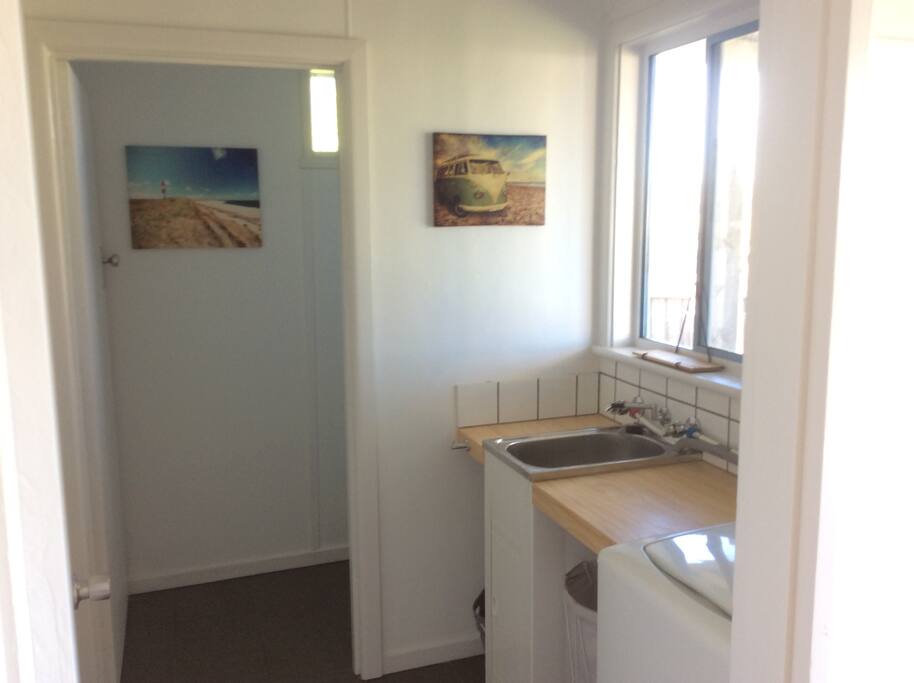Laundry & separate toilet - washing machine for your convenience with clothesline out the back.