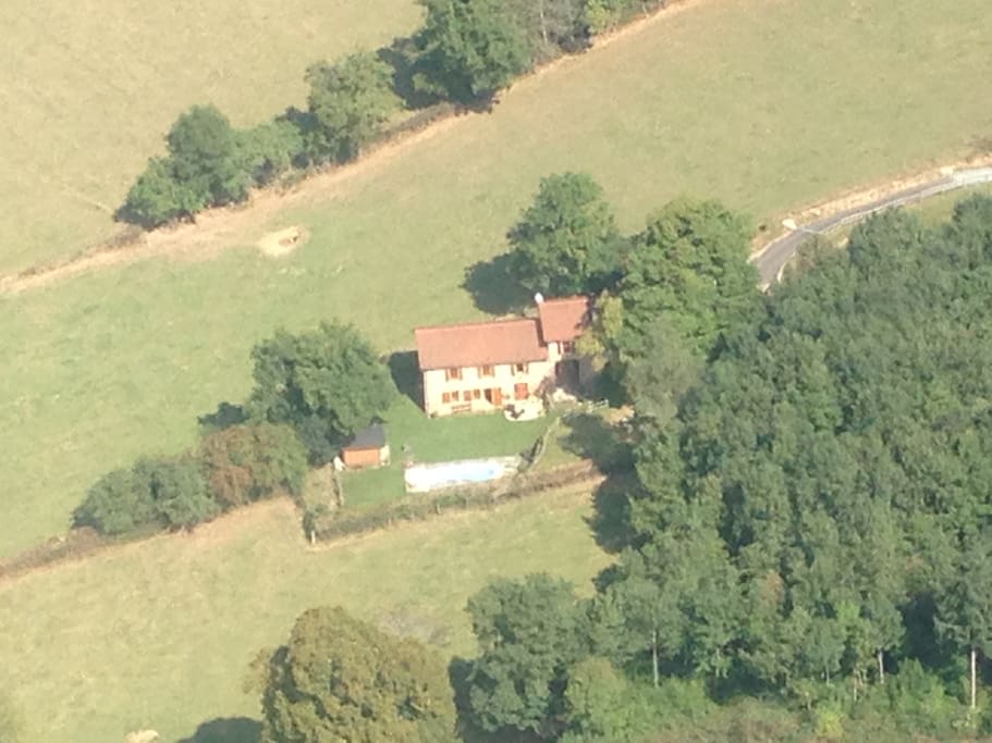 vue aérienne de la maison