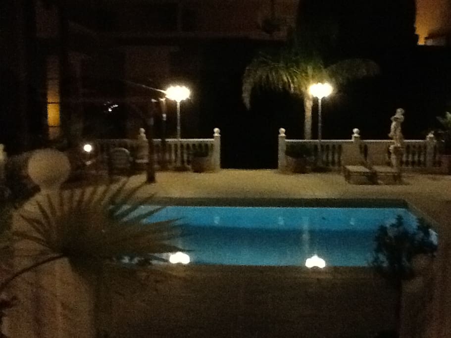 Pool at night