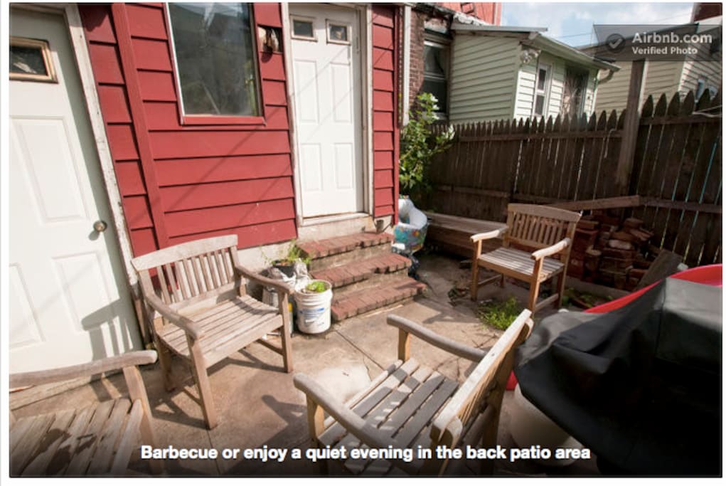 Garden patio seating area