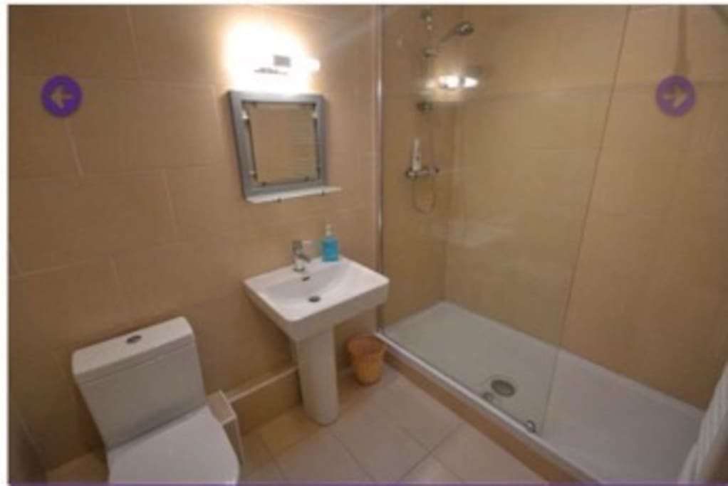 Second bathroom, double shower
