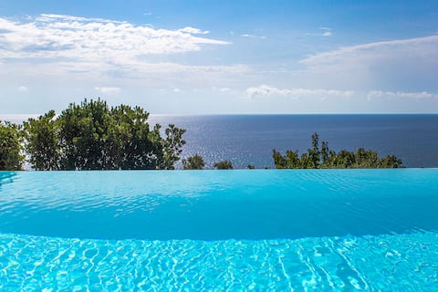 Villa 12P FIGHA pool sea view air conditioning 15M Pinarellu