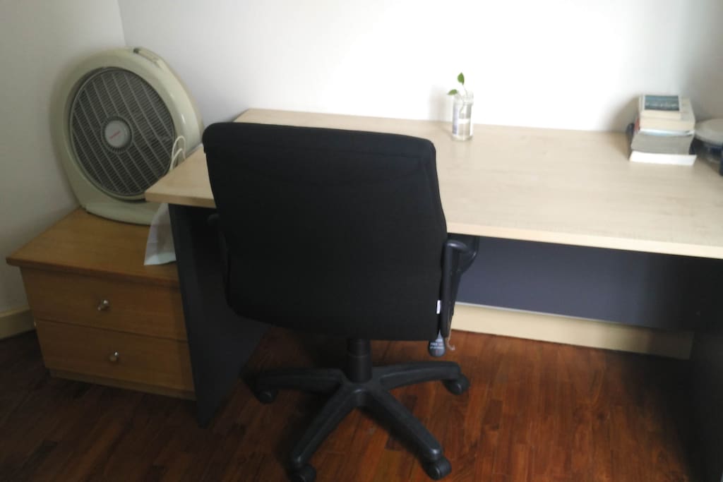 Study table with fan