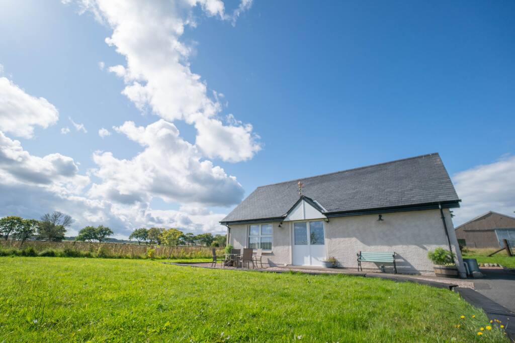 The front view of 'The Roost' holiday cottage.