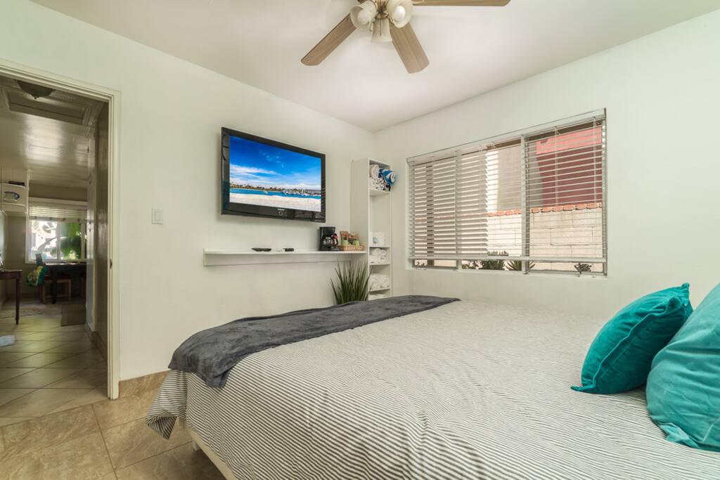 Your room with lock, coffe maker, TV with HDMI port, Netflix , additional pillows & blankets, power strips of charging