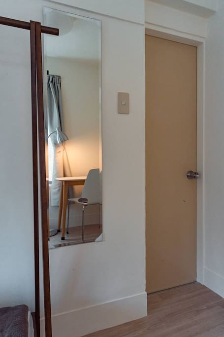 -Private Room- There is a lock on this room door so that no one will come in.
