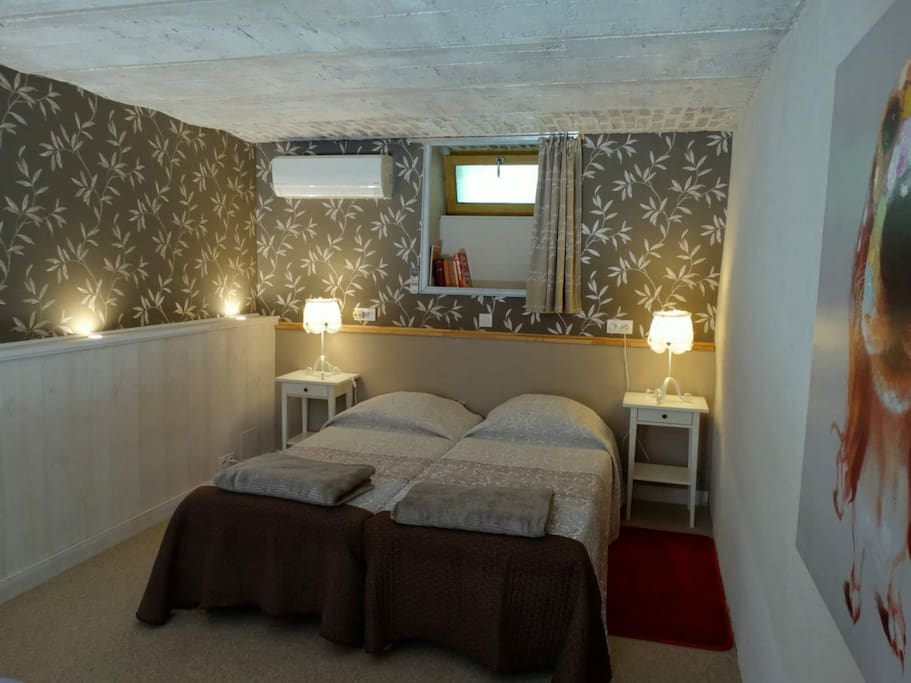 la 2e chambre avec lits jumeaux