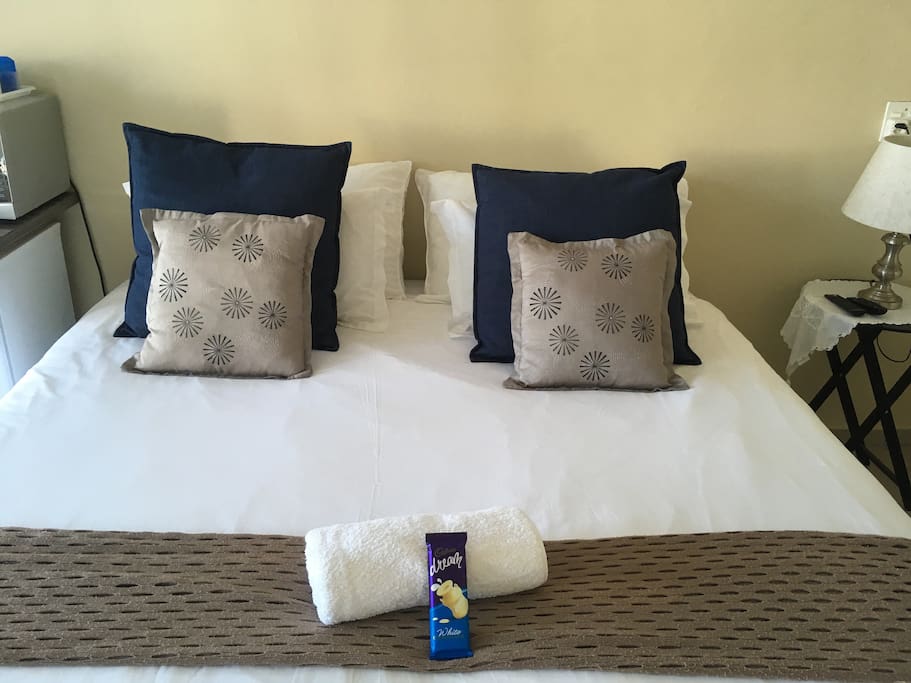 Luxurious king-sized bed