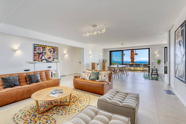 Villa Familiale - Vue Mer, Hammam, Piscine-spa - French Riviera