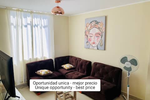 4 Centrally located accommodation with garage, wifi and kitchen