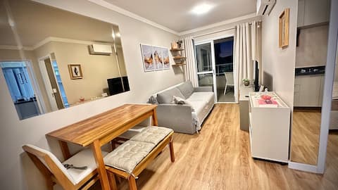 Successful Airbnb property: Apartment with balcony on Av. Next to USP, shopping, aeroclube in Bauru