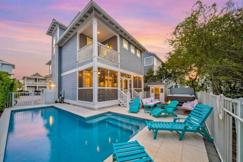 5bd30A-Private Pool-Hot Tub-Sauna-Walk2Beach-Bikes