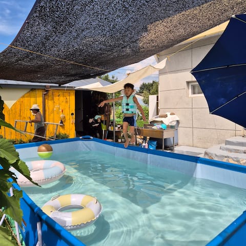 Gumi private pension, pet-friendly stay, BBQ