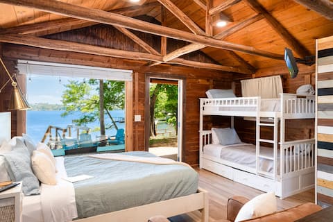 Rustic Cedar Waterfront Cabin 8 on Toledo Bend