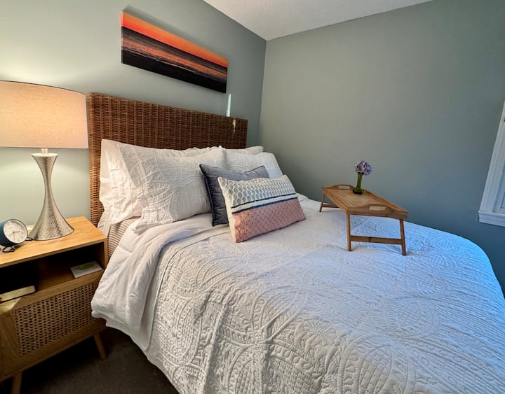 Bedroom #2 is full size and also has full size sofa bed in this room for families with children. Standing desk with additional monitor included.