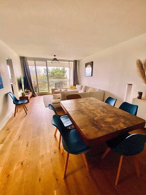 Large bright apartment close to Paris