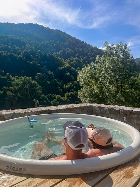 5-person chalet with Nordic bath and swimming pool - Mountain view