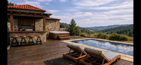 Villa Mainalis | pool, jacuzzi, 90' Athens