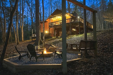 Top performing Airbnb: Creek-Side Cabin with Hot tub, Fire pit and Games! in Ellijay