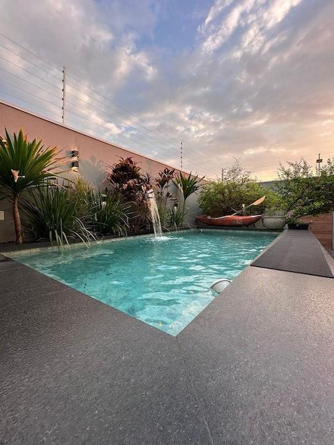 House with a complete and private leisure area.