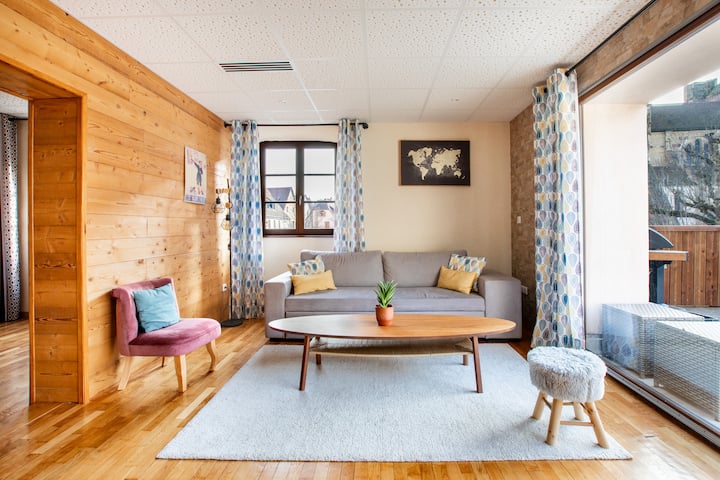 Appartement Premium Climatisé- 4 Suites & Terrasse - Rouffach