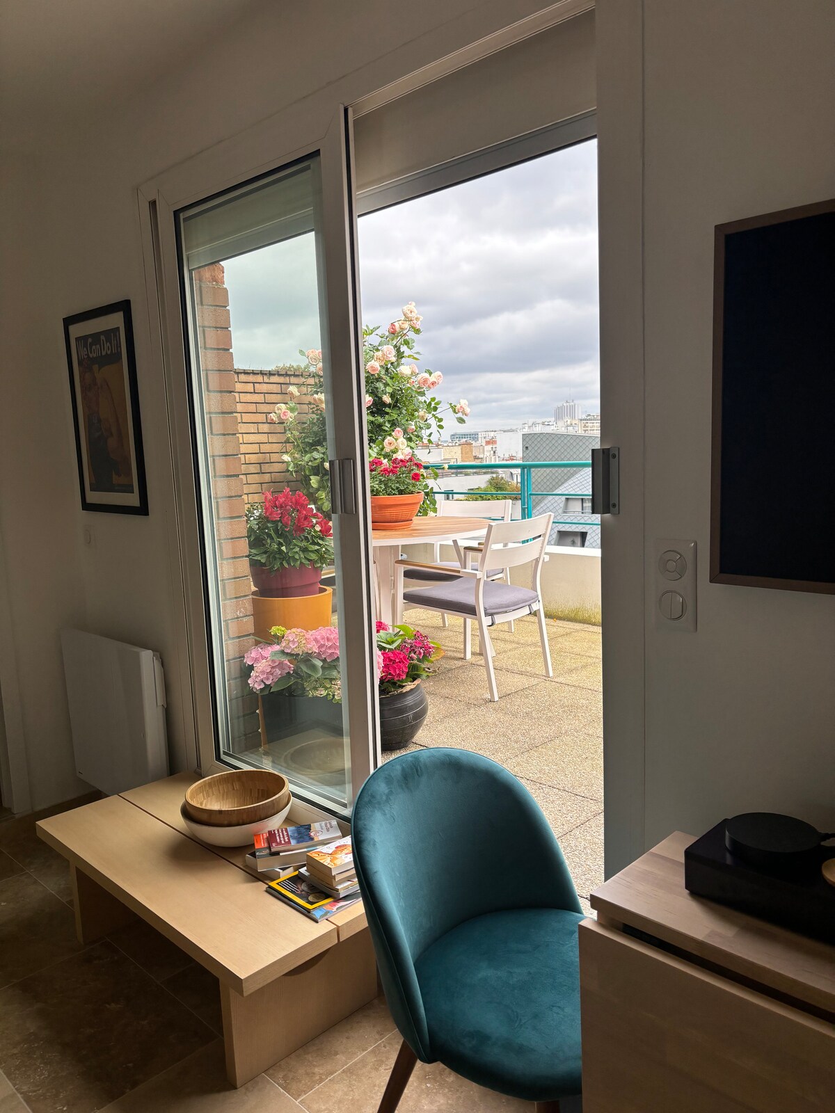 Popular Airbnb listing: Beautiful studio, large terrace, view of Paris in Paris 14e Arrondissement