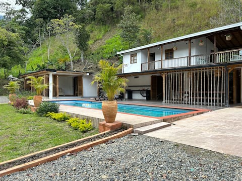 Quiet hideaway with a pool.