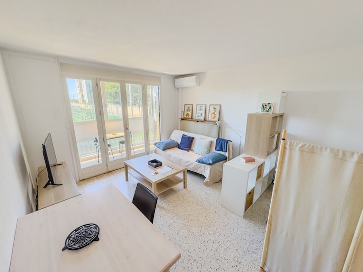 100m Thermes•studio 50m²•balcon•clim•parking - Balaruc-les-Bains